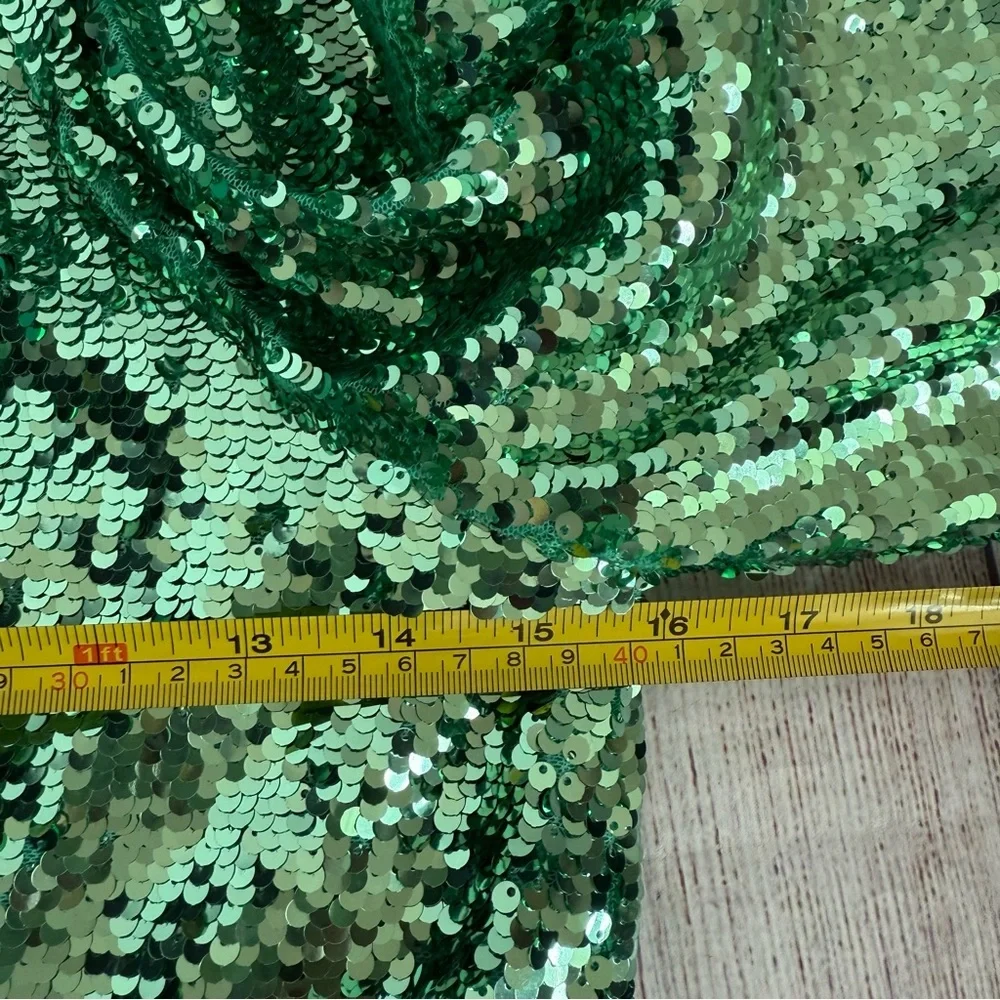 For Love & Lemons Madison Green Sequin Top Small NWT - Picture 7 of 8